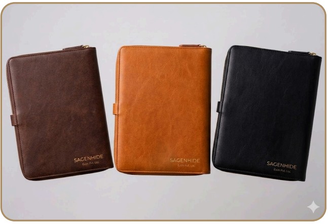 Leather Organizer Folder – Elegant Leather Organizer Folder for A4 Documents